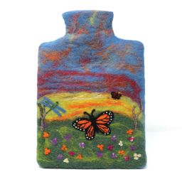 Handmade - Felt Hot Water Bottle - Butterfly