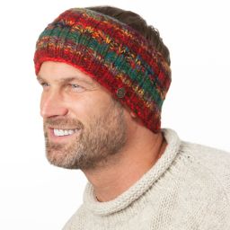 Pure Wool - Electric Stripe Headband - Red