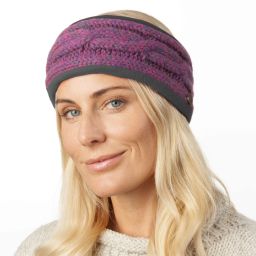 Pure Wool Fleece Lined - Cable Headband - heather pink