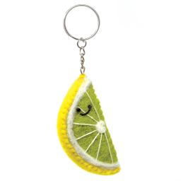 Lime - Wool Felt - Keyring