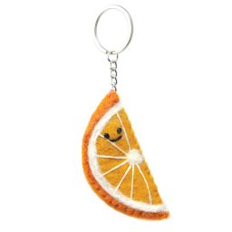 Orange - Wool Felt - Keyring