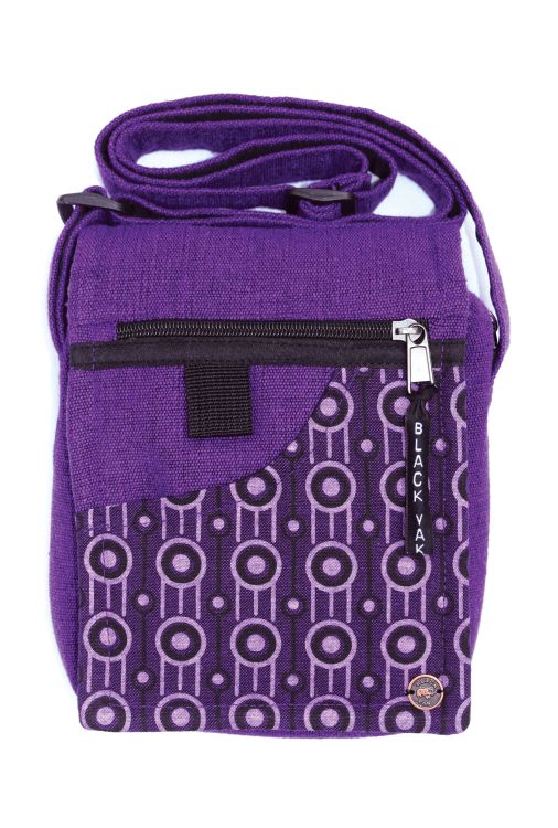 Small Printed Cotton Bag - Purple