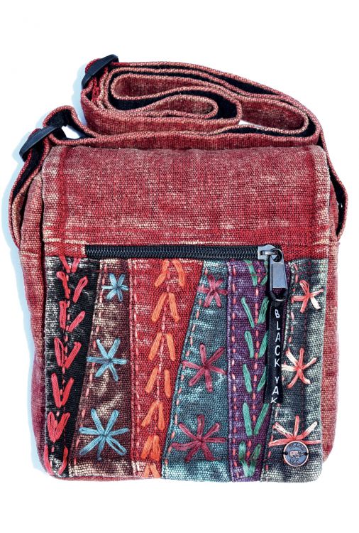 Small Hand Embroidered Bag - Red