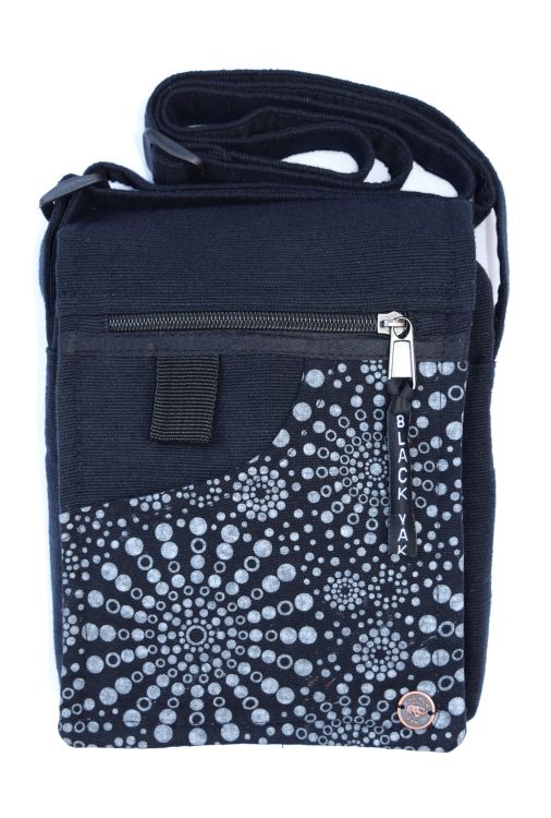 Small Printed Cotton Bag - Black