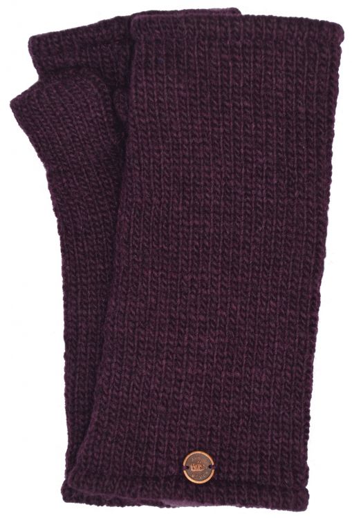 Fleece lined wristwarmer - Plain - Aubergine