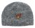 Fruit button beanie - pure wool - fleece lined - mid grey