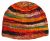 Children's Half fleece lined - electric beanie - multi orange