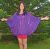 Batwing top - pinks/purples