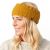 Fleece lined pure wool - moss stitch - headband - mustard