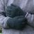 Fleece lined - pure wool gloves - pine heather