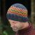 Pure Wool Half fleece lined - zig zag beanie - smoke