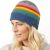 Pure wool - Heather Edge Stripe Beanie - Blue Heather