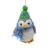 Handmade Christmas - Wool Felt Hanging Decoration - Hatty Penguin Green