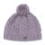 pure wool - sparkle cable bobble hat - haze