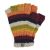 Pure wool - stripe - fingerless gloves - woodland