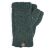 Hand Knit - Lace Panel Wristwarmers - Pine Heather