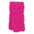 Fleece lined - sparkle crochet wristwarmer - bright pink