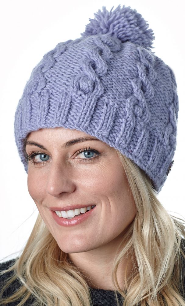 Purple store bobble hat