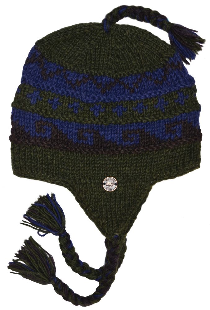 wool earflap beanie