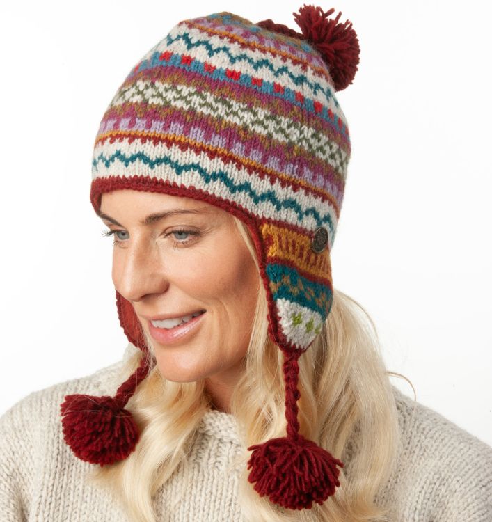 Pure Wool - Kane Fair Isle Earflap - Orchard