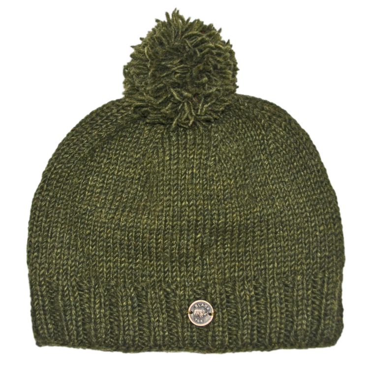 dark green bobble hat