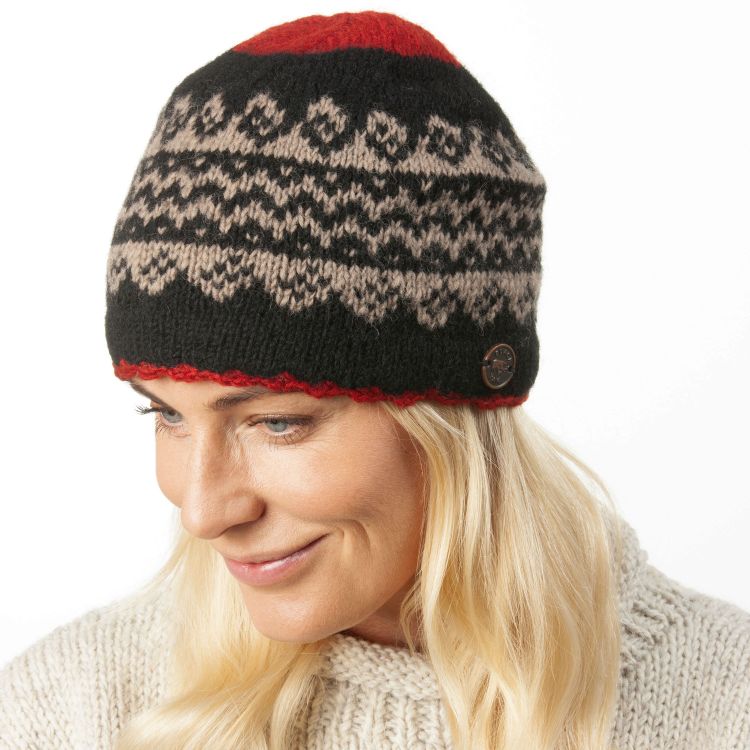 Pure new wool beanie - Garva - Black