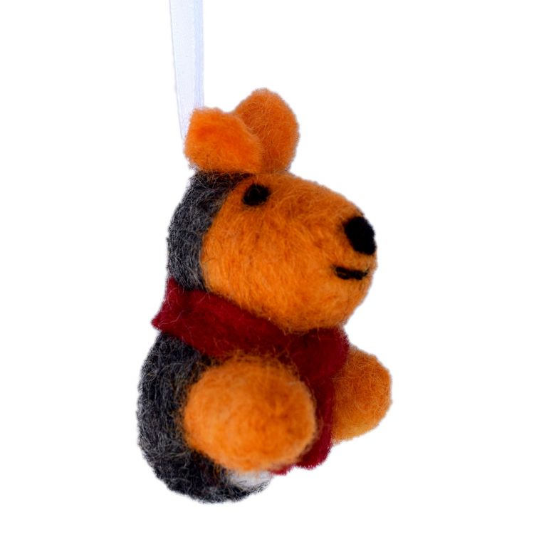 Felt wool - hanging decoration - rounded bear