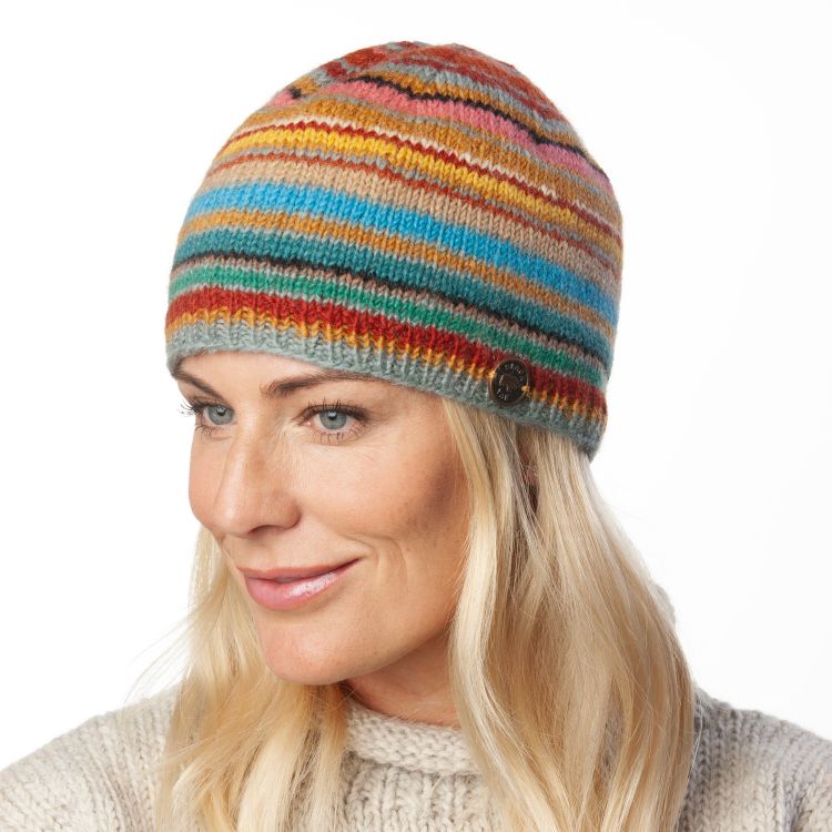 NAYA - Strata beanie - pure wool - beach