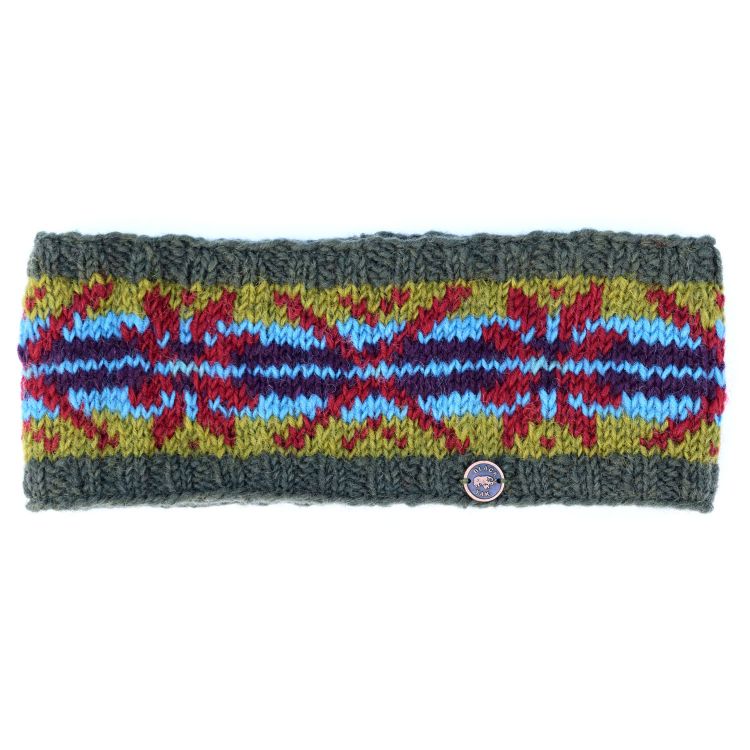 Cosmos headband - hand knit - landscape | Black Yak