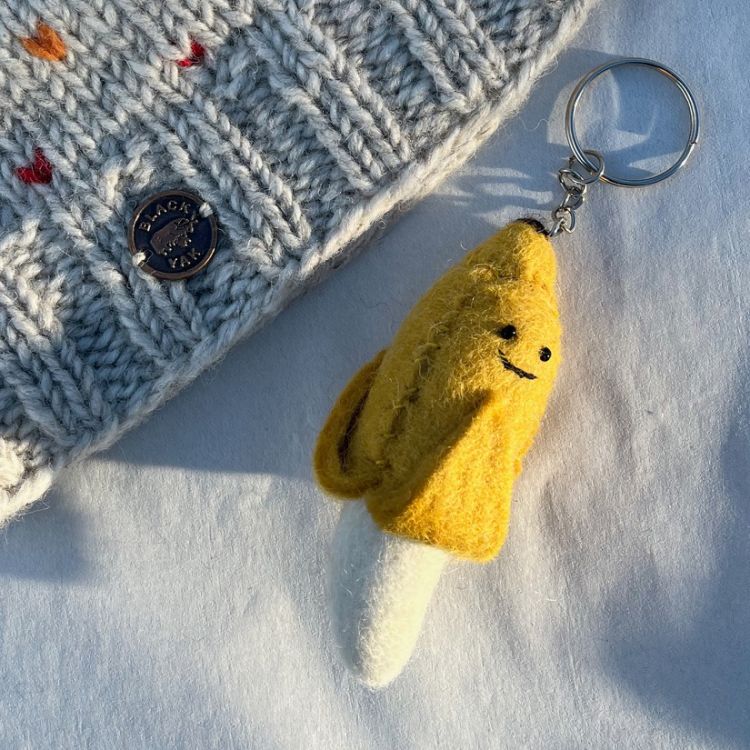 Banana - Wool Felt - Keyring