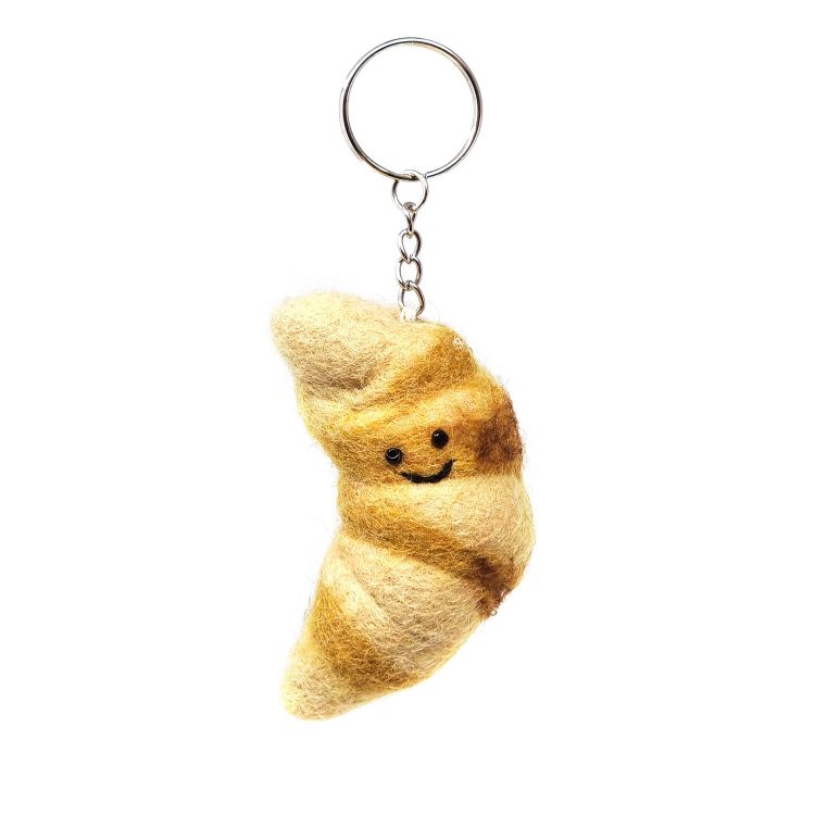 Croissant - Wool Felt - Keyring