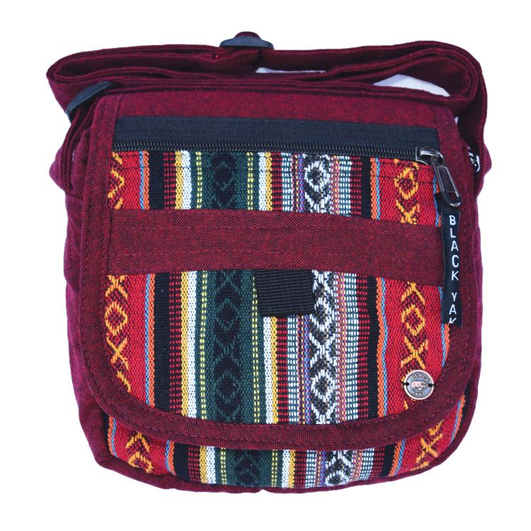 Small Gheri Panel Bag - Deep Red