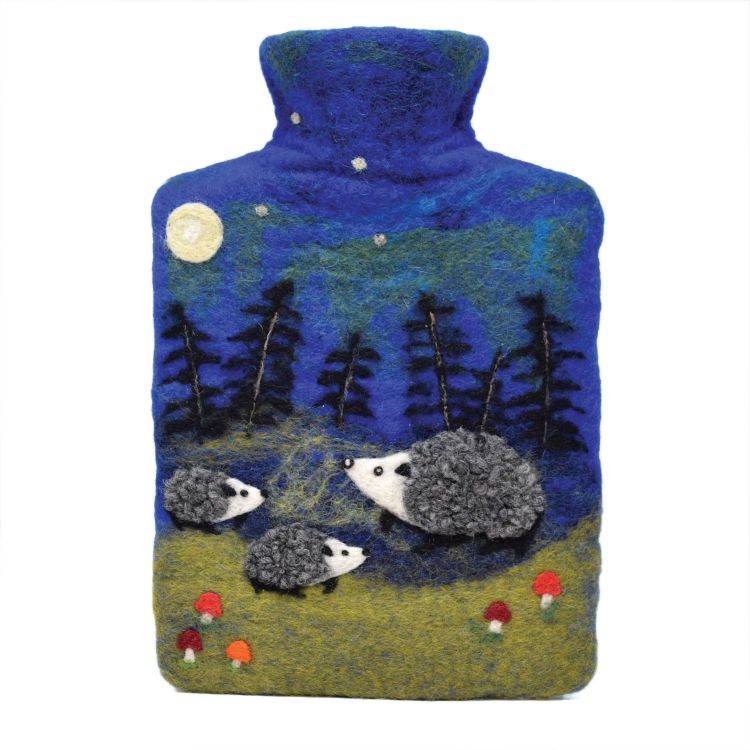 Handmade - Felt Hot Water Bottle - Hedgehog